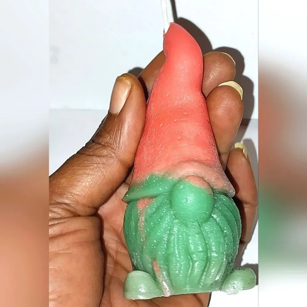 Hand crafted limited edition gnome holiday candle